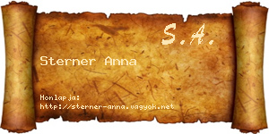 Sterner Anna névjegykártya